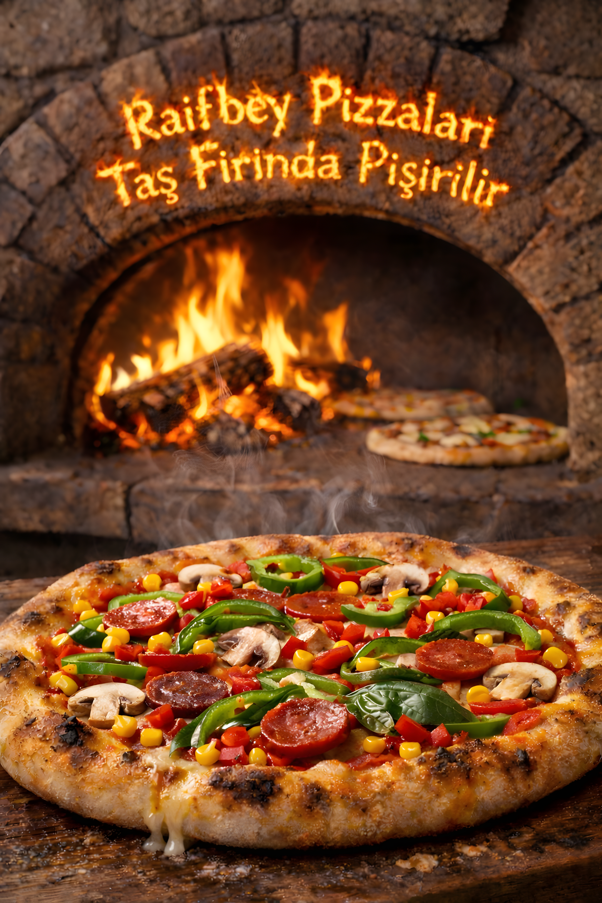 Pizza Mista (Taş Fırında Pişirilir)